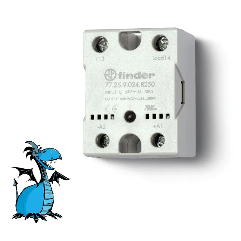 FINDER Relé SSR 77.25.9.024.8250, 1Z/25A, 24V DC Nejlepší Cena