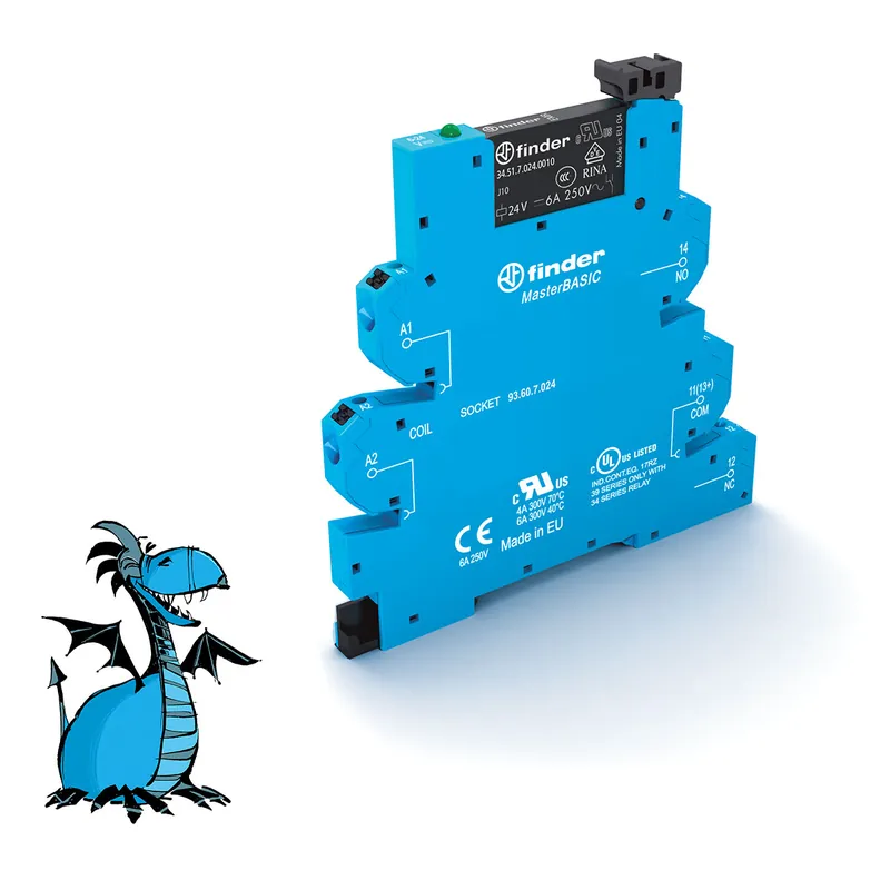 Akce FINDER Vazební člen 39.01.0.024.0060, 1P/6A, 24V AC/DC