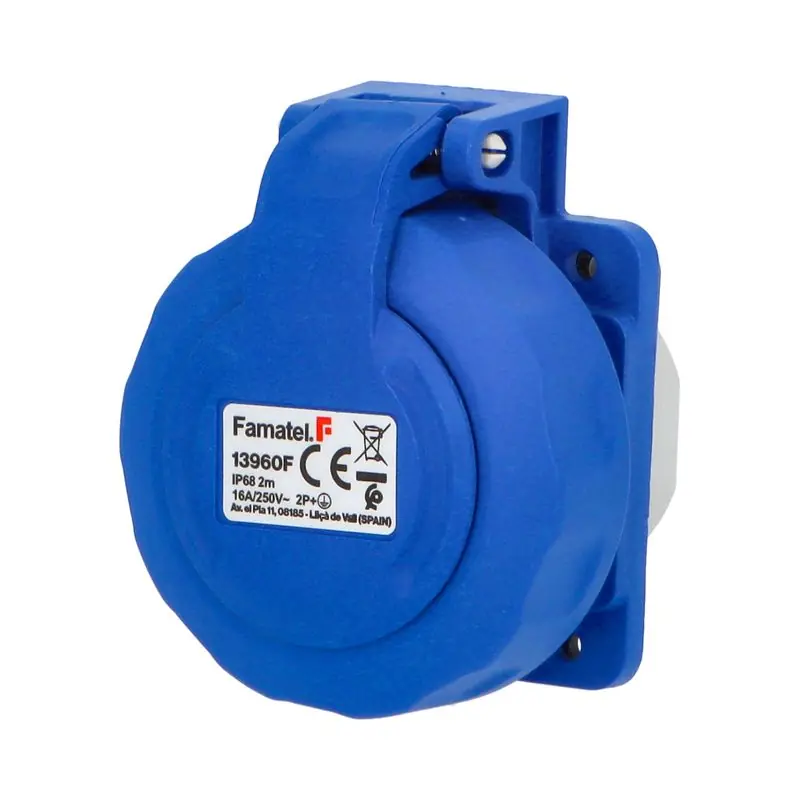 FAMATEL Zásuvka 230V/16A IP67 vestavná 13960-F Cenově Výhodný