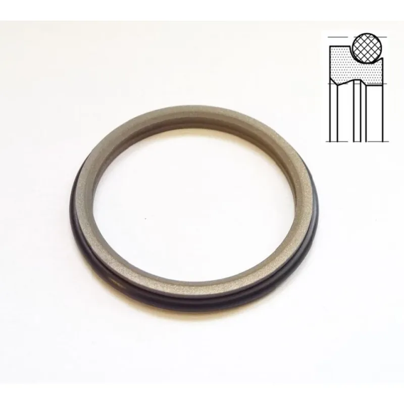 Značkový Stírací kroužek AD61 100x1122/81 PTFE/NBR DIN