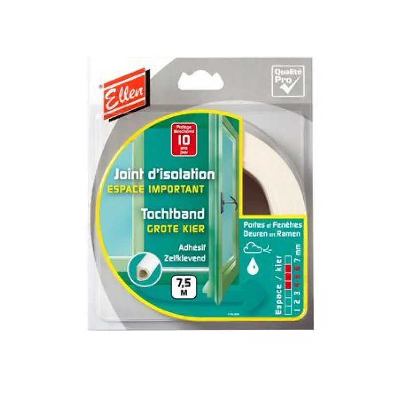 Značkový Těsnění profilové samolepící D blistr 75m bílá