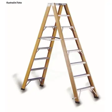 Sezónní Sleva Oboustranný žebřík 2 x 12 do výšky 3 m