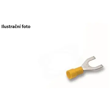Izolovaná lisovací vidlice Cu 4-6/5 mm (100 ks) žlutá Luxusní