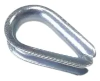 Záruka V Ceně DIN 6899B 2.5x3 ZN srdcovka pro ocel. lano, bílý zinek