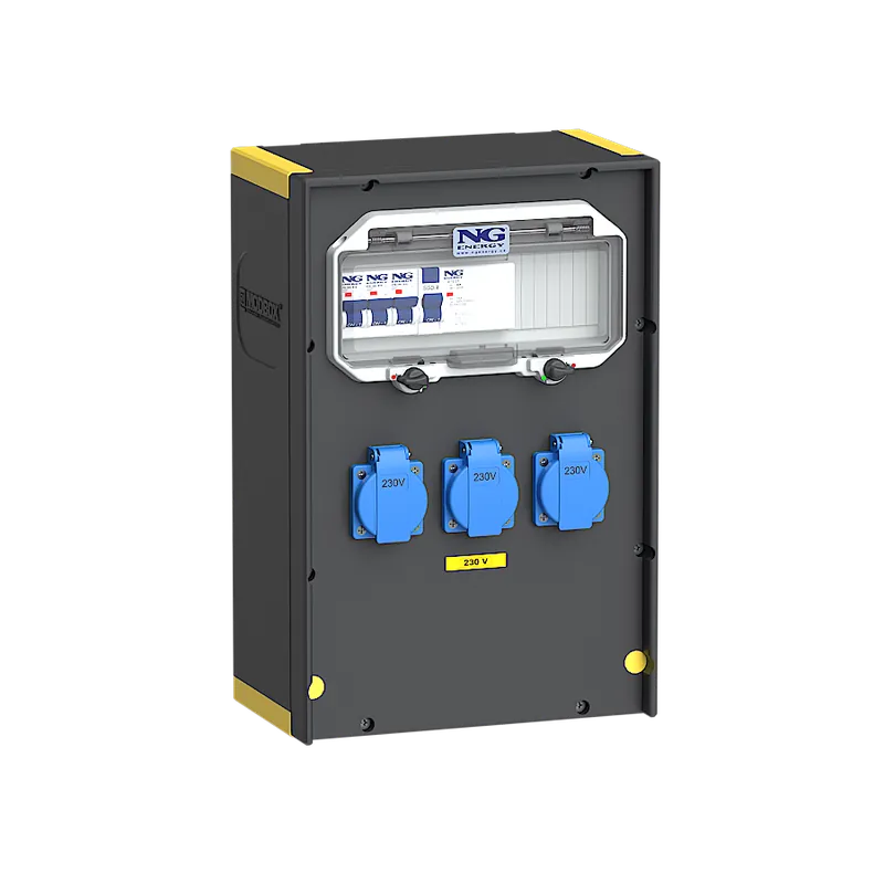 zás. 3x 16A 230V, chránič 4p, jističe Trendový