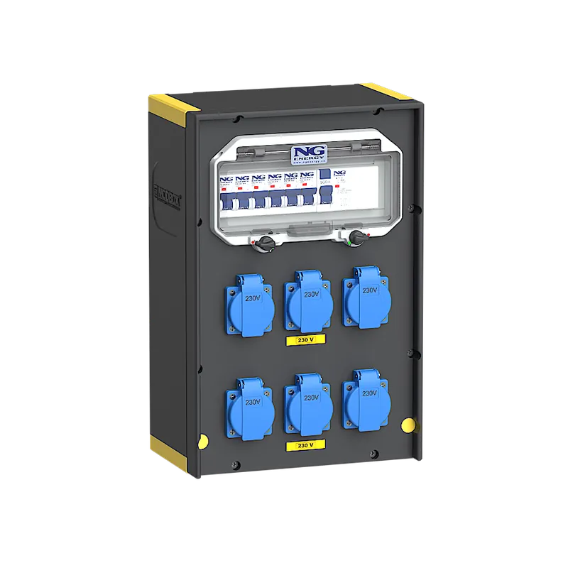 zás. 6x 16A 230V, chránič 4p, jističe Jen Po Omezenou Doba