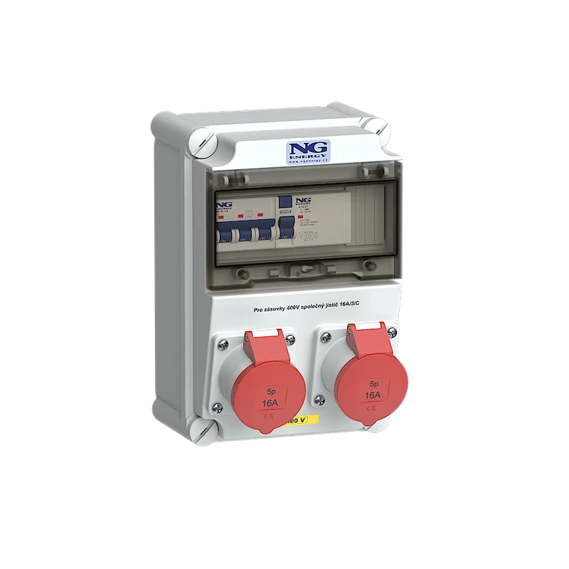 zás. 2x CEE 16A 5p 400V, chránič 4p, jis Dokud Zásoby Vydrží