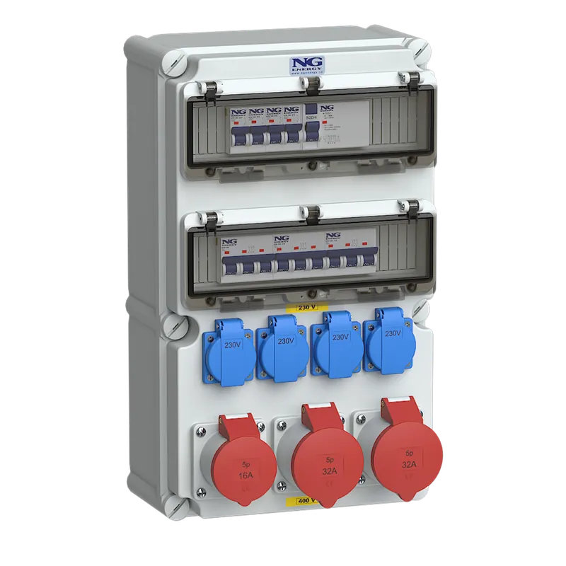 zás. 2x CEE 32A 5p 400V, 1x CEE 16A 5p 4 Levný