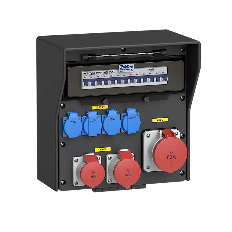 zás. 1x CEE 63A 5p 400V, 1x CEE 32A 5p 4 Akce