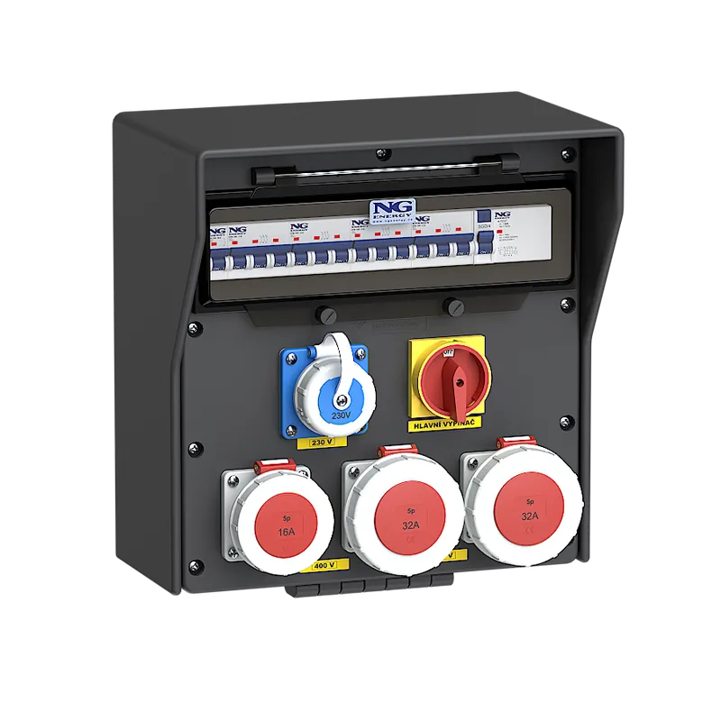 zás. 2x CEE 32A 5p 400V, 1x CEE 16A 5p 4 Moderní